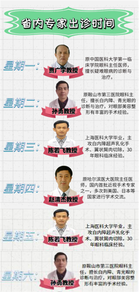 【通知】新調(diào)整 博愛(ài)眼科專(zhuān)家出診時(shí)間表！(圖1)